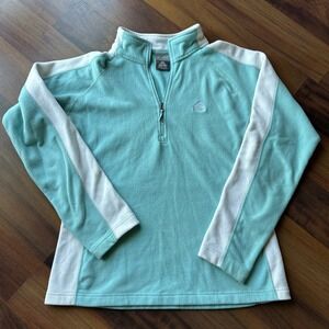 Women's Nike ACG Long Sleeve Fleece Pull Over 1/4 Zip Blue White‎ Size Medium